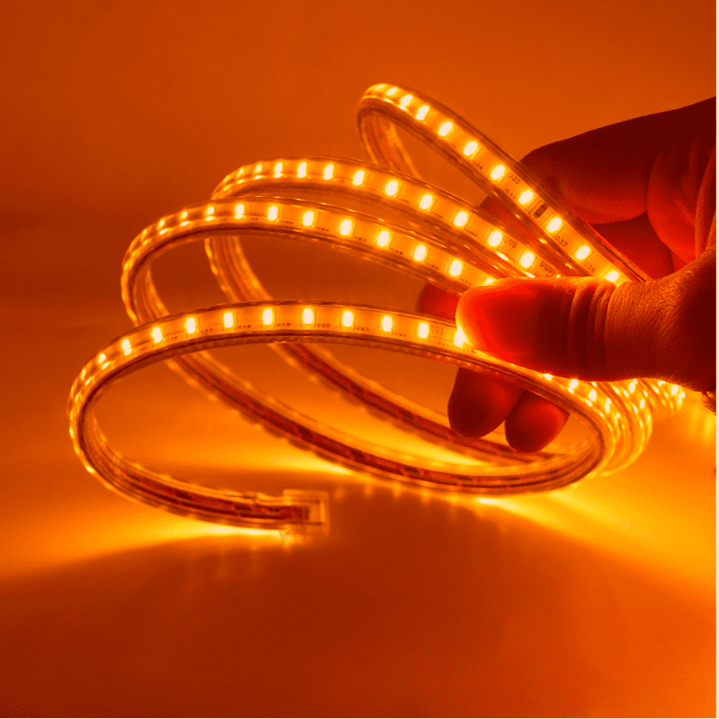 Cinta Led 220v Naranja 2835 Interior Exterior Corte Cada 1 Metro - Imagen 2