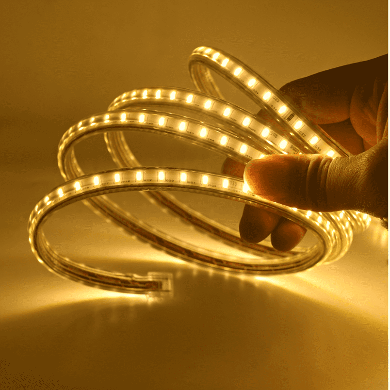 Cinta Led Dorado 2835 Con Adhesivo Interior Exterior Corte Cada 10cm - Imagen 2