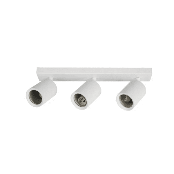 Foco Porta Gu10 Triple Blanco Sobrepuesto Led Modelo Altair Iii