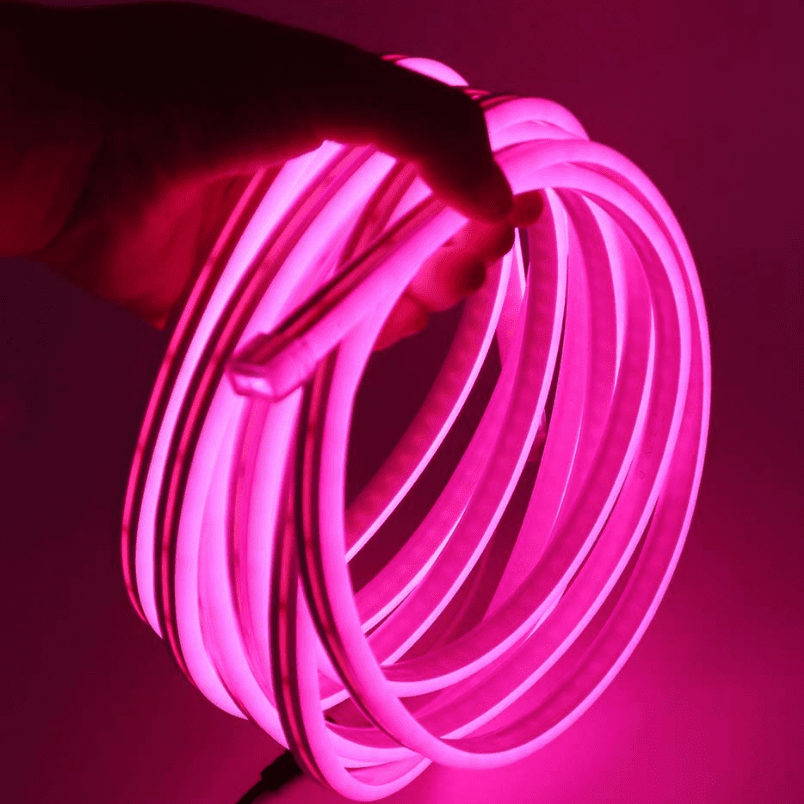 Cinta Led 12v Rosa Neon Interior Exterior 1 Metro - Imagen 3