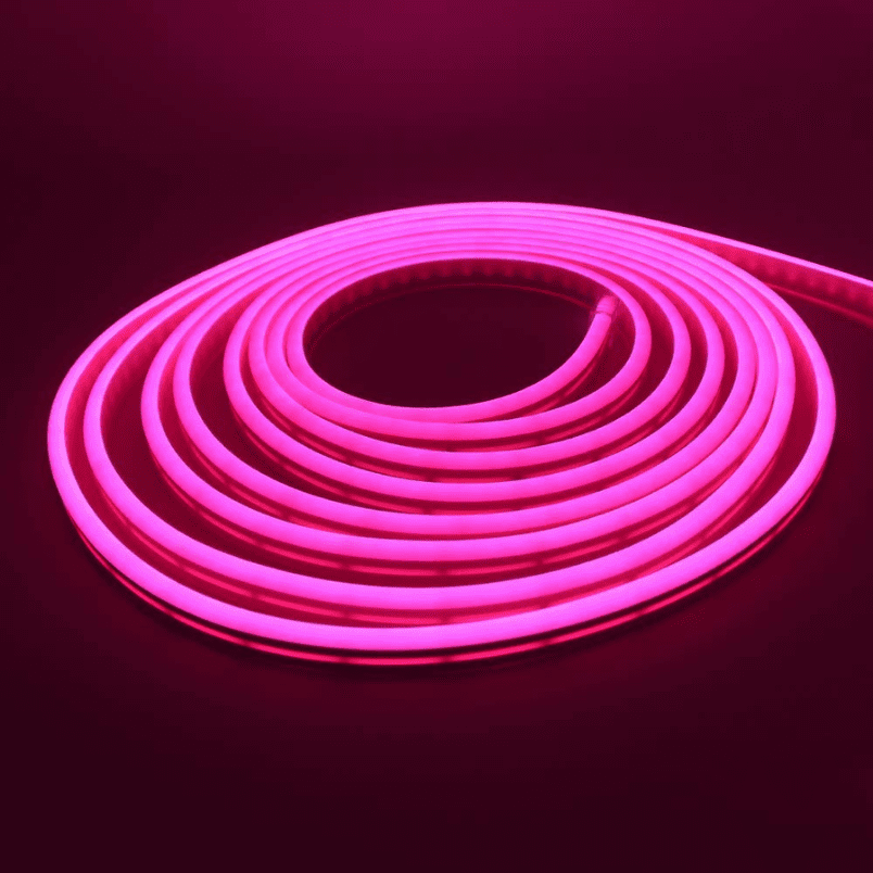 Cinta Led 12v Rosa Neon Interior Exterior 1 Metro - Imagen 2