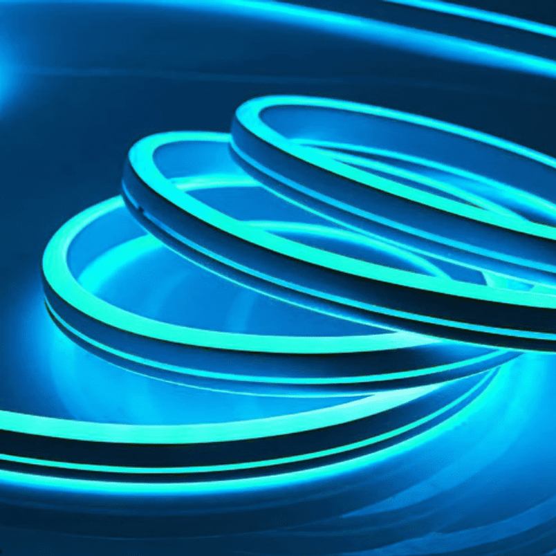 Cinta Led 12v Azul Hielo Neon Interior Exterior Corte Cada 3cm - Imagen 2
