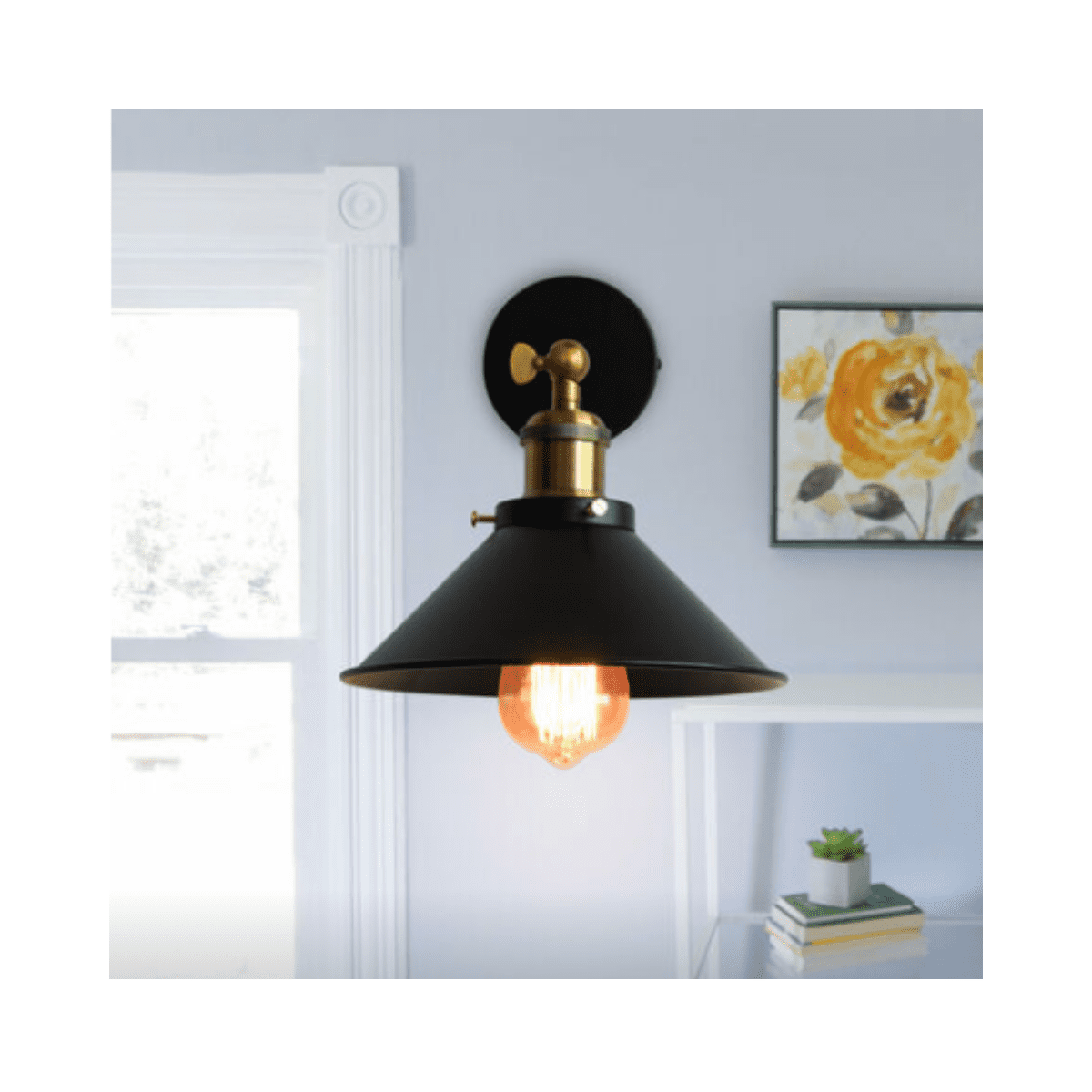 Aplique Con Pantalla Porta Ampolleta E27 Modelo Nash - Imagen 4