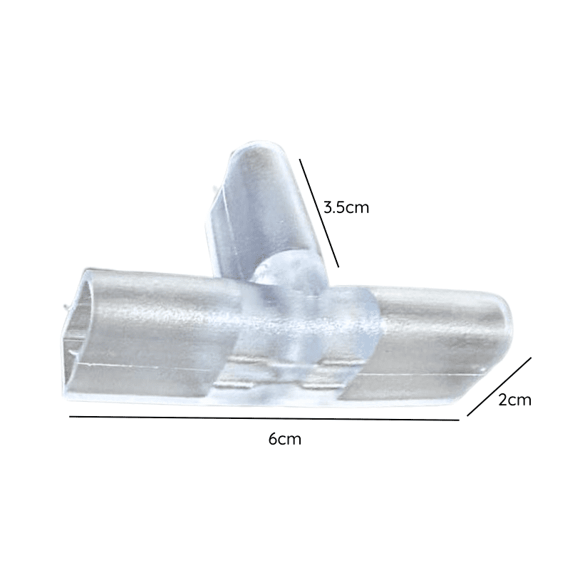 Accesorio Conector Tipo T Para Cinta Neon 12v 24v 220v Paquete De 100 Und - Imagen 2
