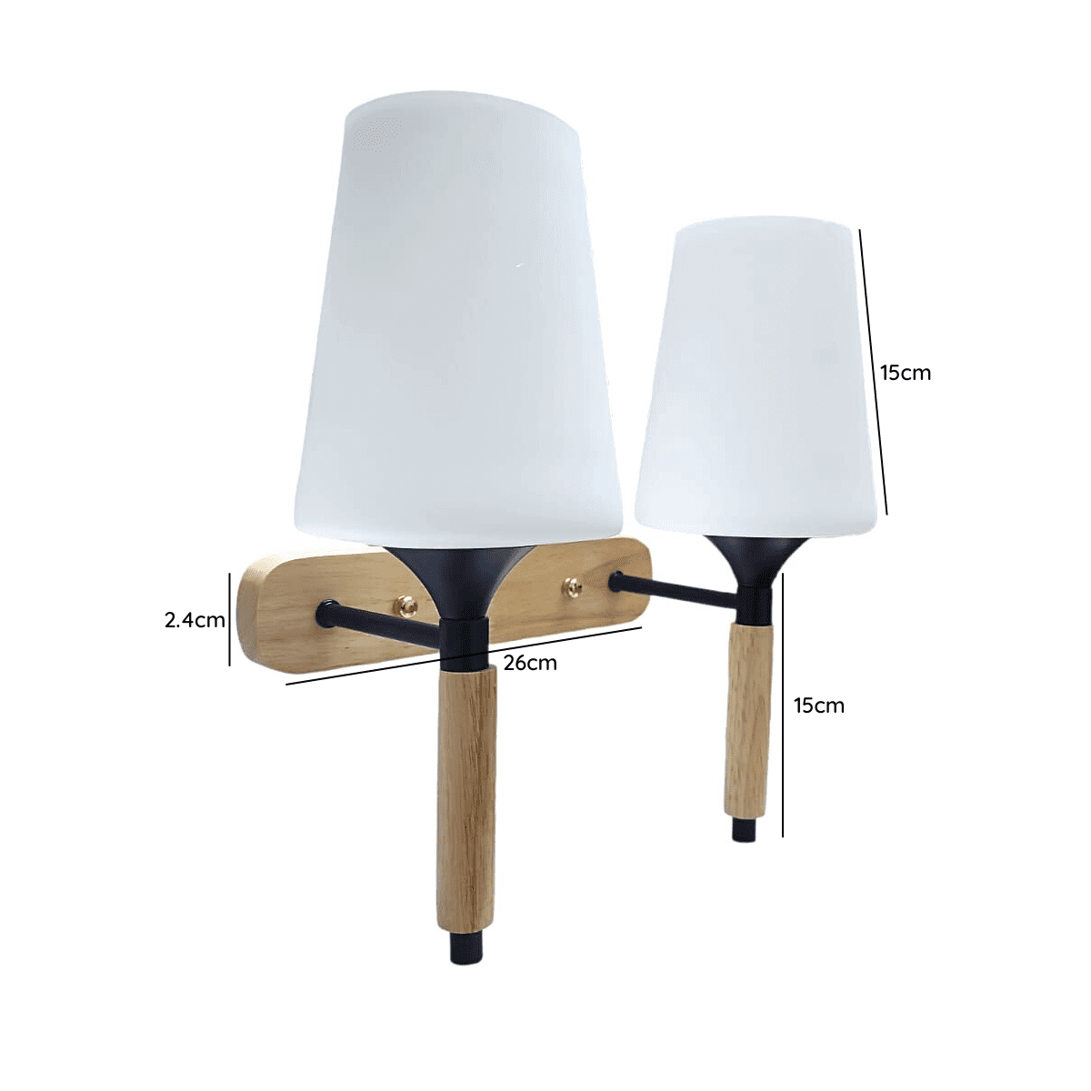 Lampara Aplique Doble Porta Ampolleta E27 Modelo Lusitania - Imagen 2