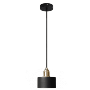 Lampara De Techo Negra Porta Ampolleta E27 Modelo Morava