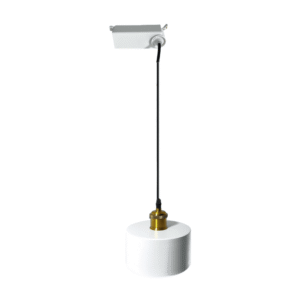 Lampara De Techo Blanca A Riel Porta Ampolleta E27 Modelo Morava