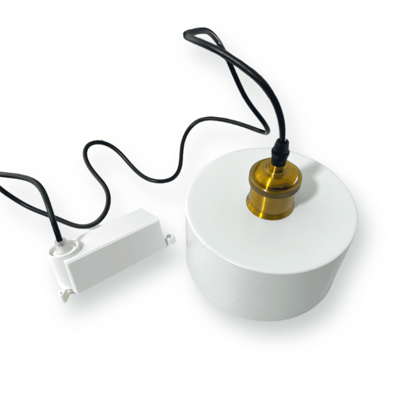 Lampara De Techo Blanca A Riel Porta Ampolleta E27 Modelo Morava - Imagen 3