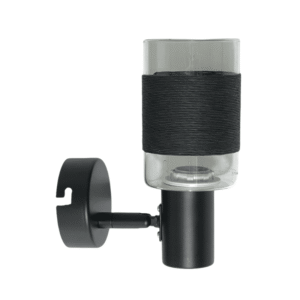 Aplique Negro Simple Porta E14 Negro Led Modelo Zaurak