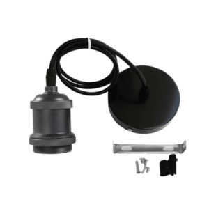 Soquete Vintage Negro Porta Ampolleta E27 Modelo Varena