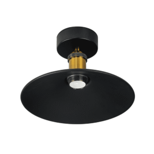 Lampara De Techo Negra Porta Ampolleta E27 Modelo Verone
