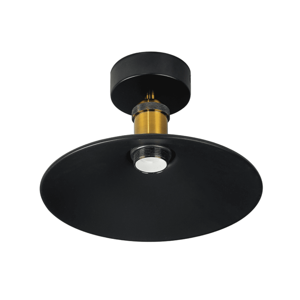 Lampara De Techo Negra Porta Ampolleta E27 Modelo Verone
