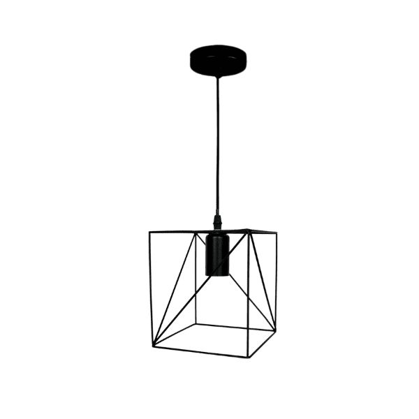 Lampara De Techo Porta Ampolleta E27 Modelo Sirius Cuadrada Und