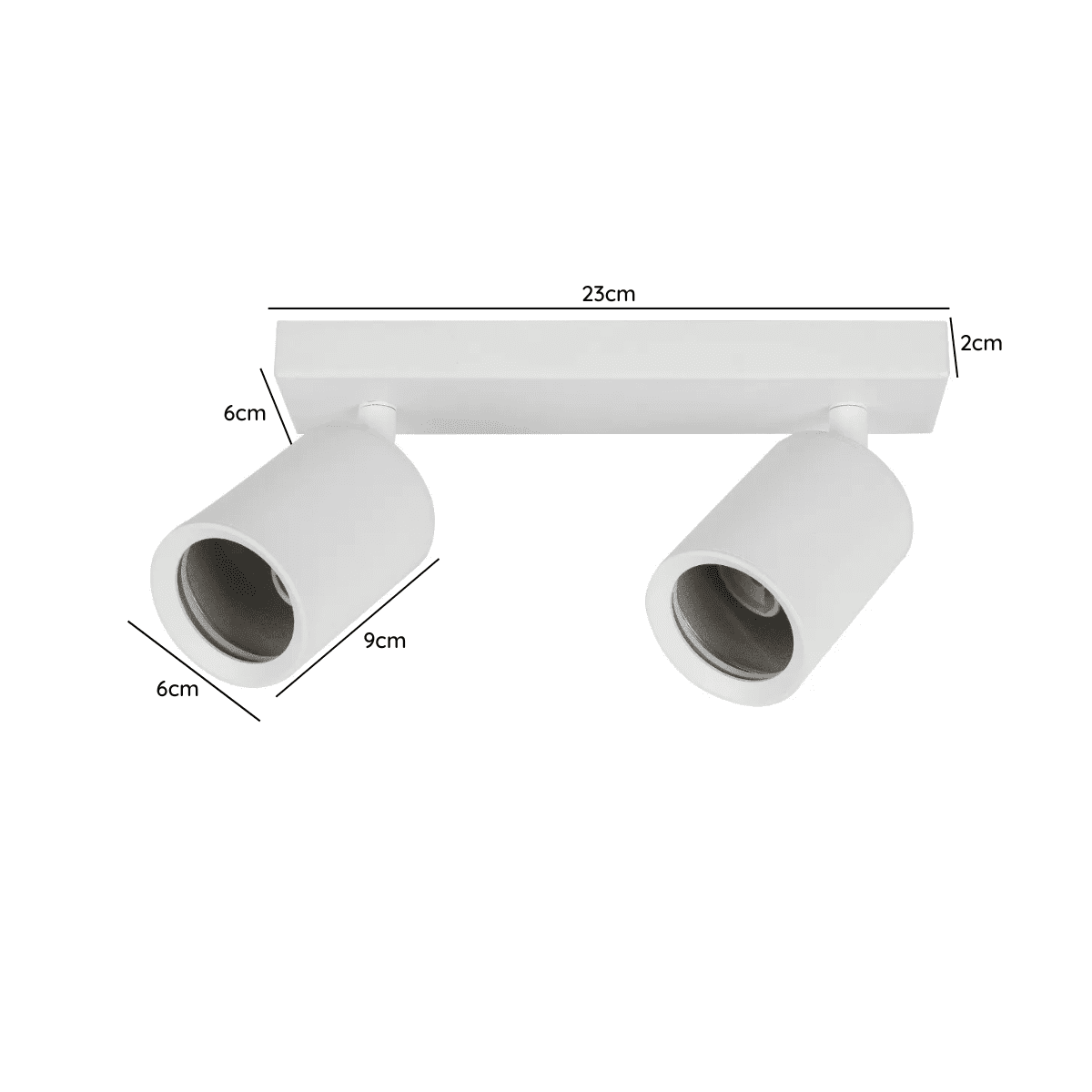 Foco Porta Gu10 Doble Blanco Sobrepuesto Led Modelo Altair Ii - Imagen 2