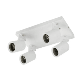 Foco Porta Gu10 Cuadruple Blanco Sobrepuesto Led Modelo Altair Iv