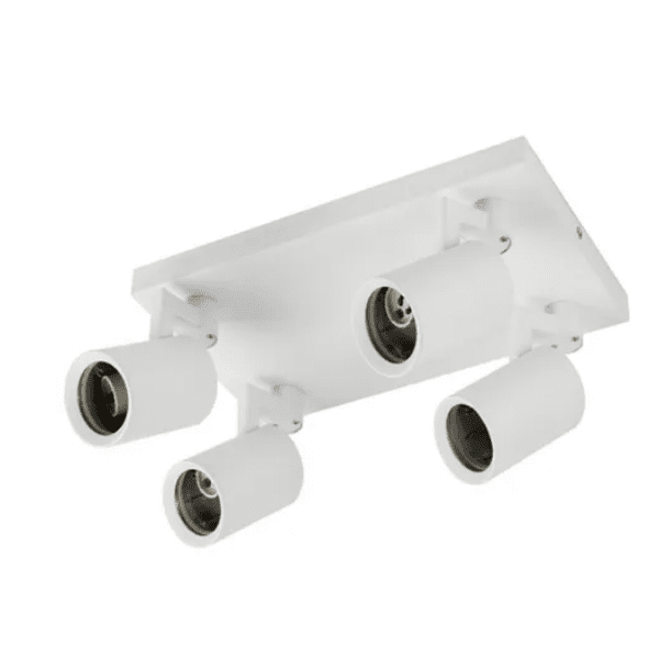 Foco Porta Gu10 Cuadruple Blanco Sobrepuesto Led Modelo Altair Iv
