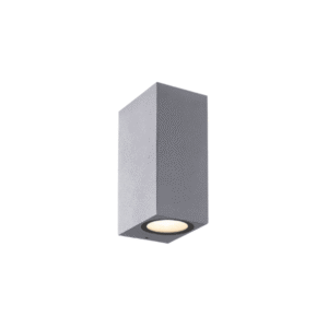 Aplique Led Exterior Gris Modelo Kapelle Cuadrado Ip54 Doble Porta Ampolleta Gu10