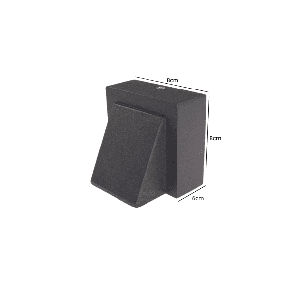 Aplique Led Simple Exterior Ip54 5w 3000k Negro Modelo Kapelle Und - Imagen 2