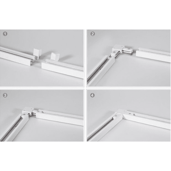Conector Blanco Modelo L Para Riel Monofasico Und - Imagen 2