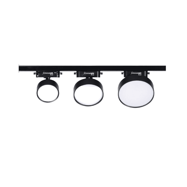 Porta Panel Led Redondoondo Negro 24w Neutro 4000k A Riel Modelo Qutu - Imagen 4