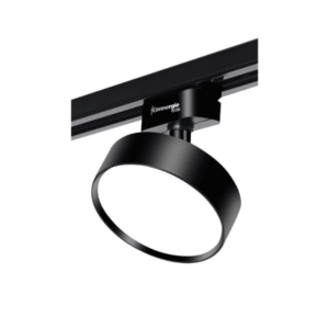 Porta Panel Led Redondoondo Negro 12w Neutro 4000k A Riel Modelo Qutu