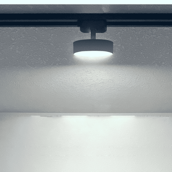 Porta Panel Led Redondoondo Negro 12w Neutro 4000k A Riel Modelo Qutu - Imagen 4