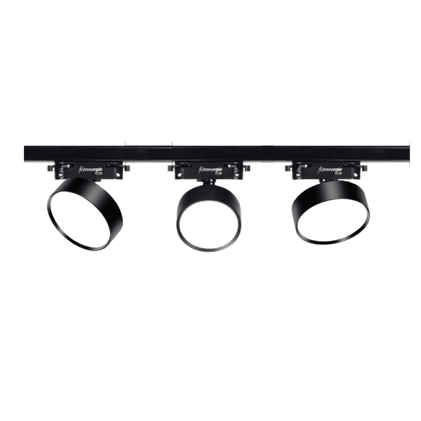 Porta Panel Led Redondoondo Negro 18w Neutro 4000k A Riel Modelo Qutu - Imagen 10