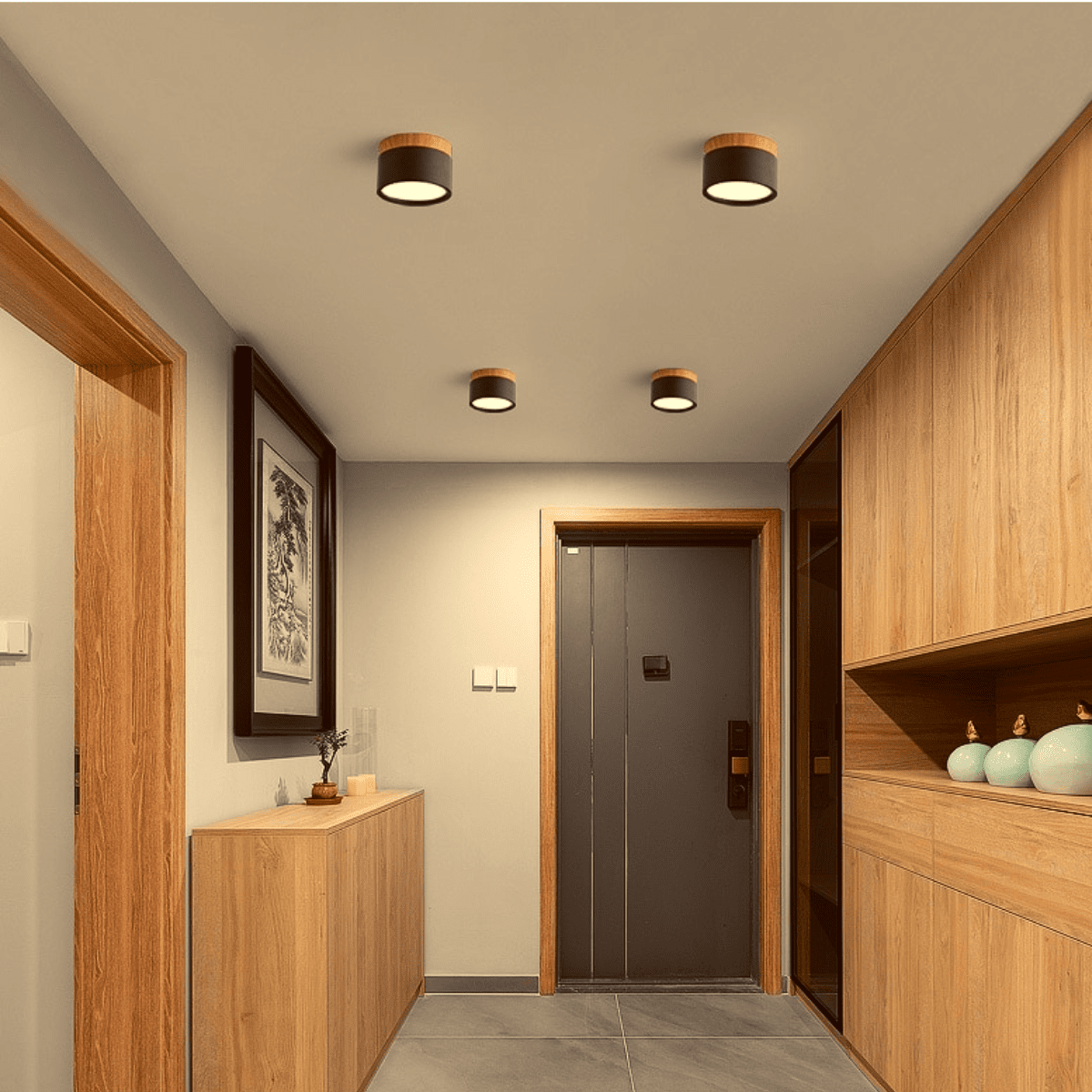 Panel Decorativo Sobrepuesto Negro Madera 6w 3000k - Imagen 3