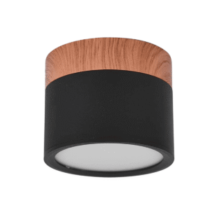 Panel Decorativo Sobrepuesto Negro Madera 6w 3000k