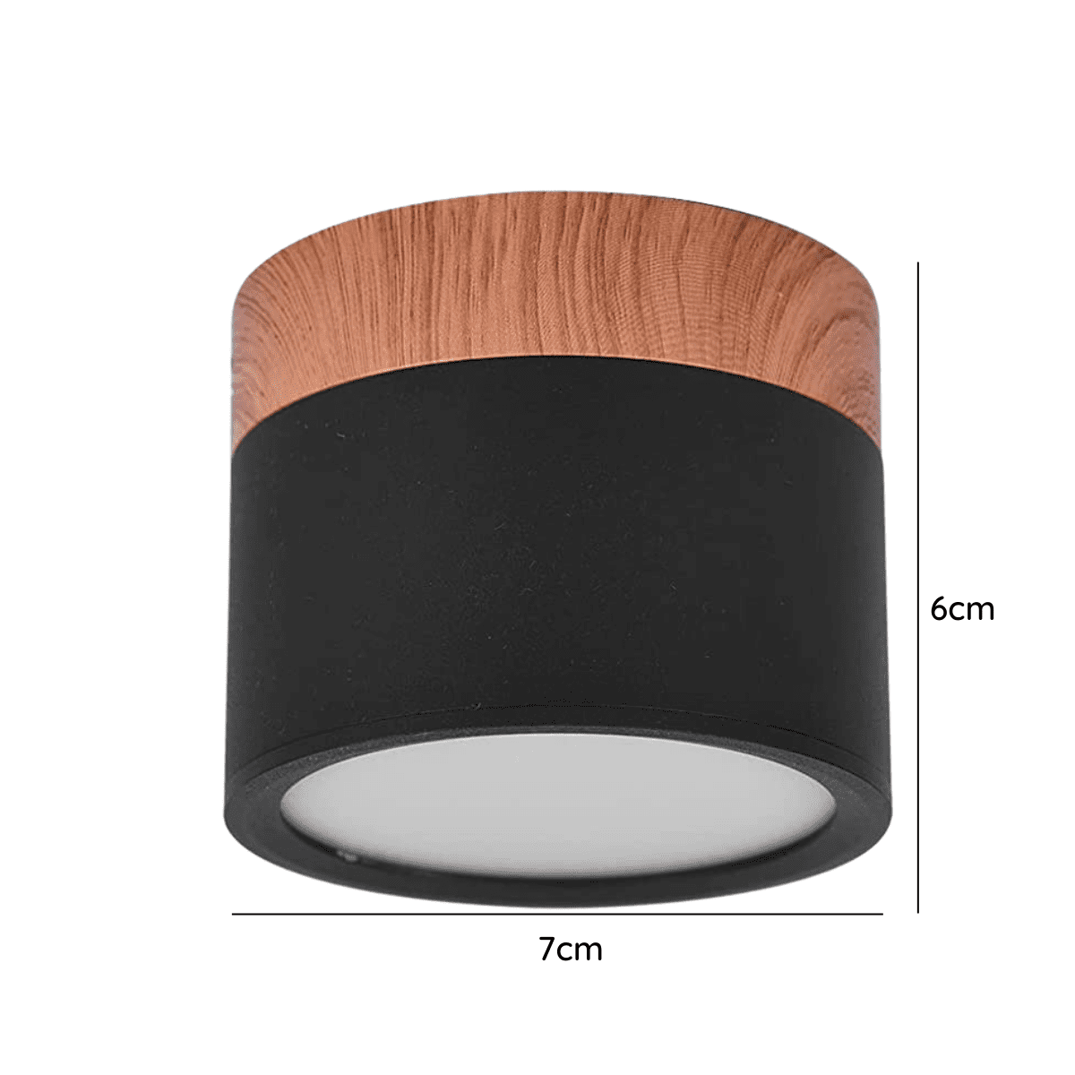 Panel Decorativo Sobrepuesto Negro Madera 6w 3000k - Imagen 2