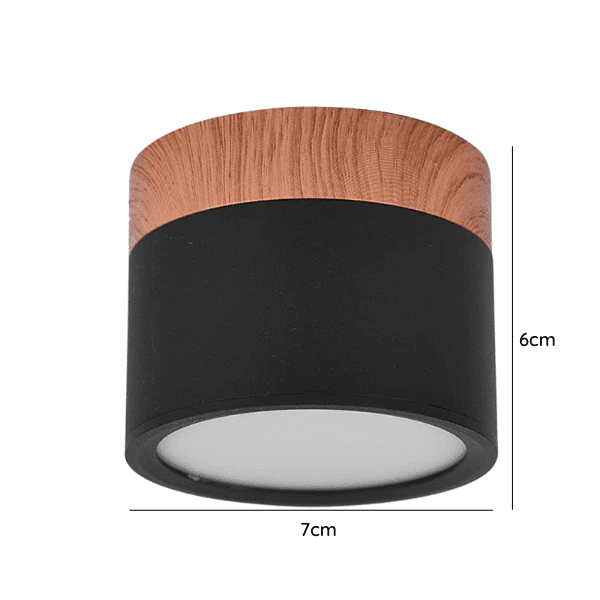Panel Decorativo Sobrepuesto Negro Y Madera 6w Frio 6000k - Imagen 2
