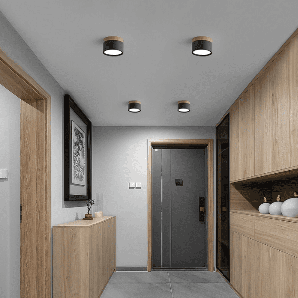 Panel Decorativo Sobrepuesto Negro Y Madera 6w Frio 6000k - Imagen 3