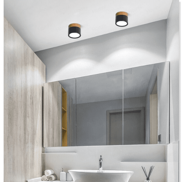 Panel Decorativo Sobrepuesto Negro Y Madera 6w Frio 6000k - Imagen 4