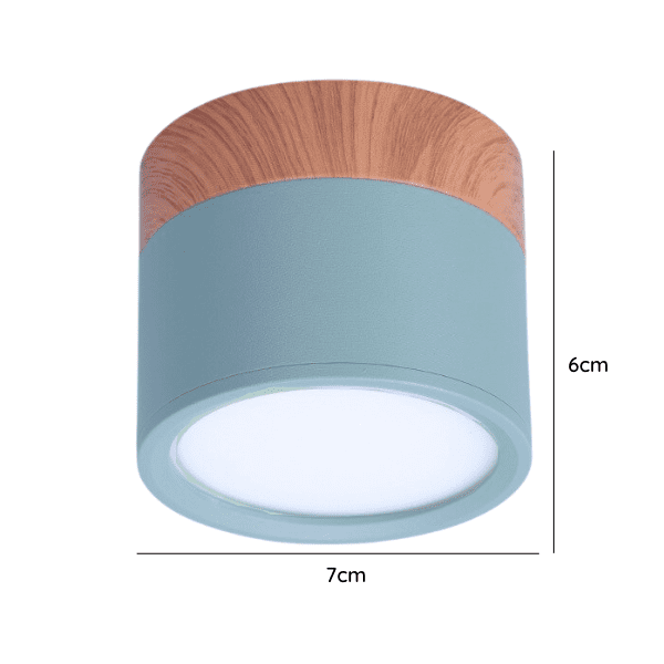 Panel Decorativo Sobrepuesto Azul Y Madera 6w Frio 6000k - Imagen 2