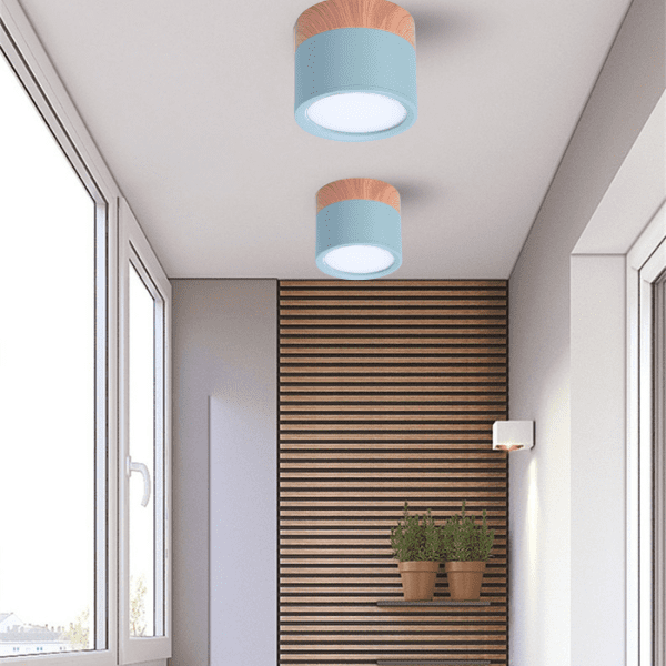 Panel Decorativo Sobrepuesto Azul Y Madera 6w Frio 6000k - Imagen 4