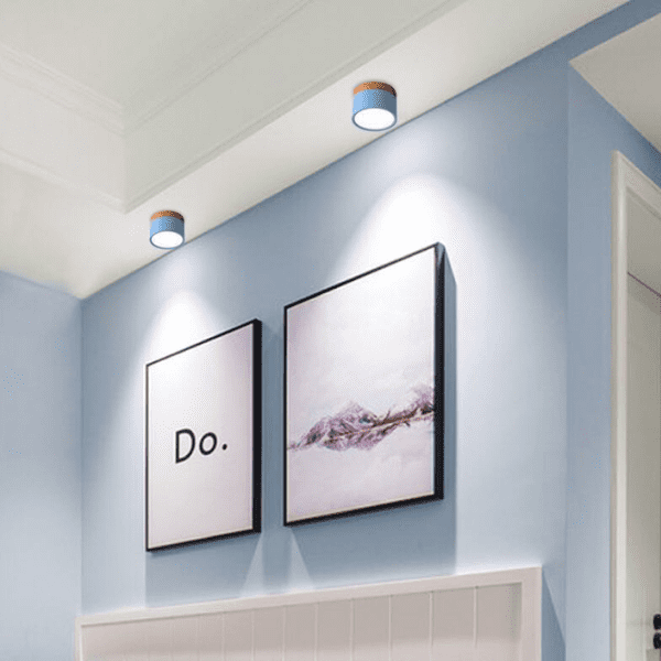 Panel Decorativo Sobrepuesto Azul Y Madera 6w Frio 6000k - Imagen 5