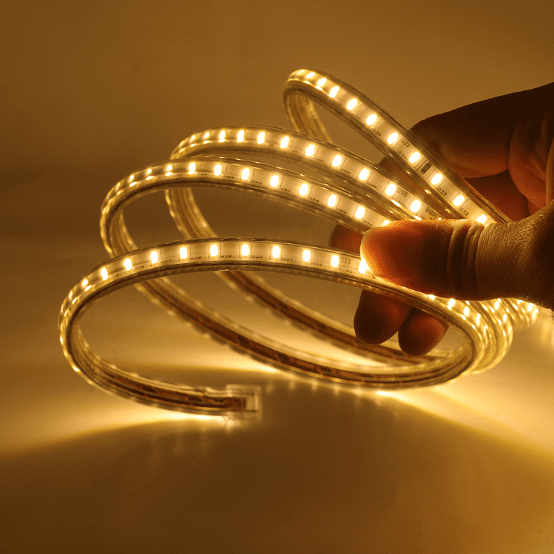 Cinta Led Blanca Calida 3000k 2835 120led 10mm Ip65 Corte Cada 20cm 220v Interior Exterior - Imagen 2