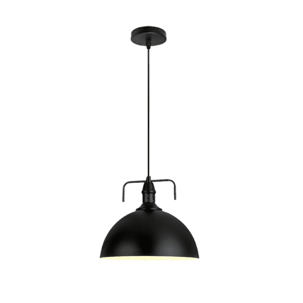 Lampara De Techo Negra Porta Ampolleta E27 Modelo Antares