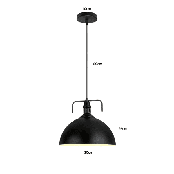 Lampara De Techo Negra Porta Ampolleta E27 Modelo Antares - Imagen 2