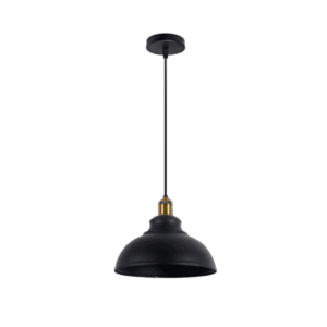 Lampara De Techo Negra Porta Ampolleta E27 Modelo Pollux