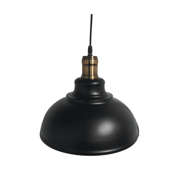 Lampara De Techo Negra Porta Ampolleta E27 Modelo Pollux - Imagen 3