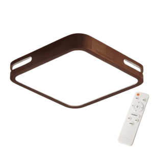 Lampara Cuadrado 48w 400mm Urvi Mdf Oscura 3000-4000-6000k C/Control