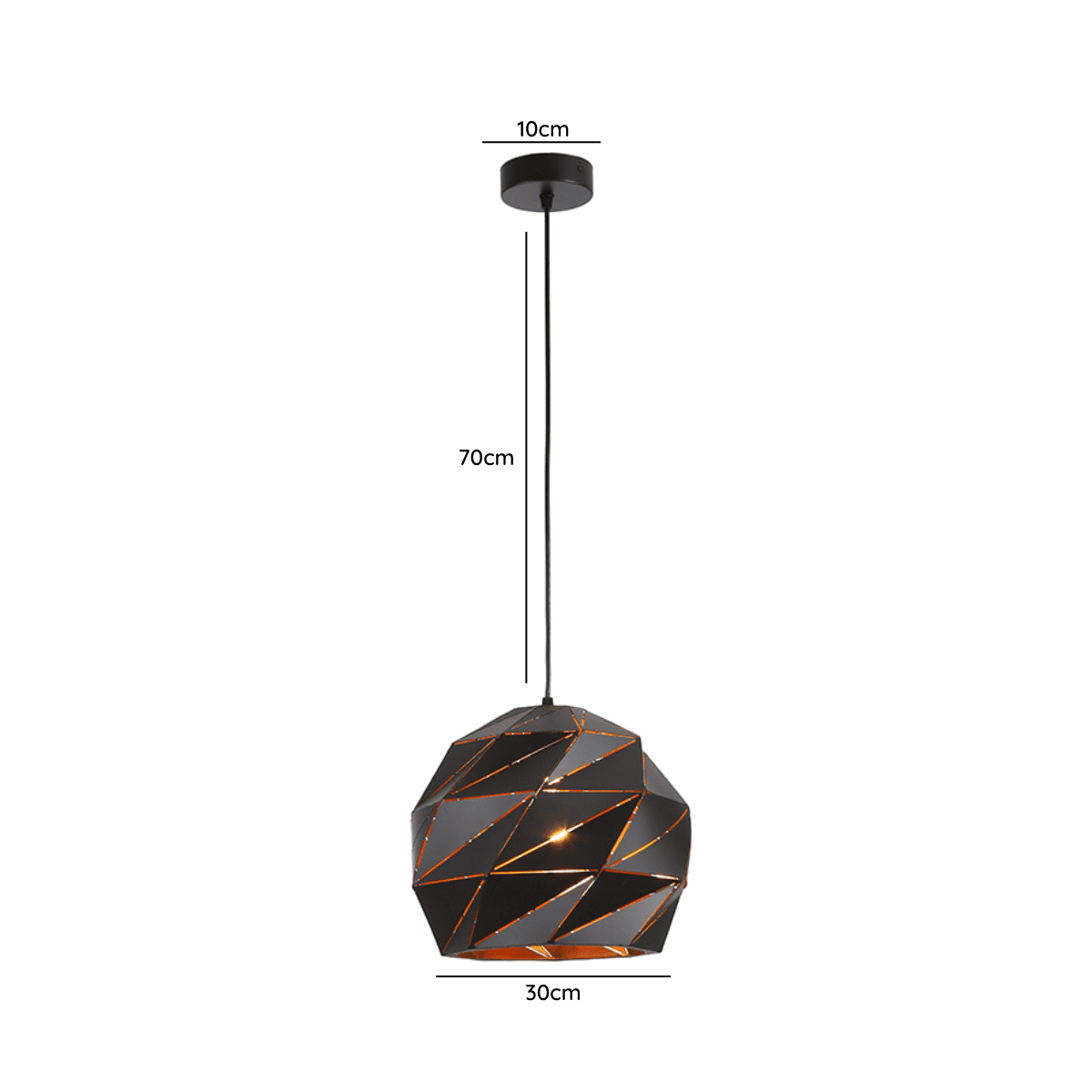 Lampara De Techo Negra Porta Ampolleta E27 Modelo Nasti - Imagen 2