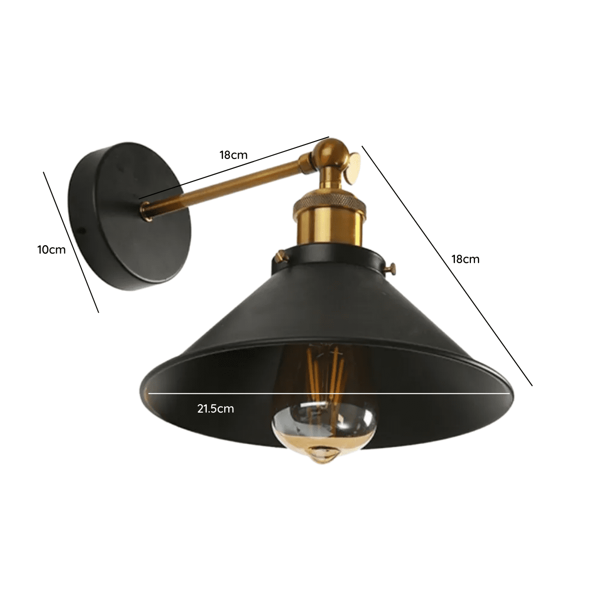 Aplique Con Pantalla Porta Ampolleta E27 Modelo Nash - Imagen 2