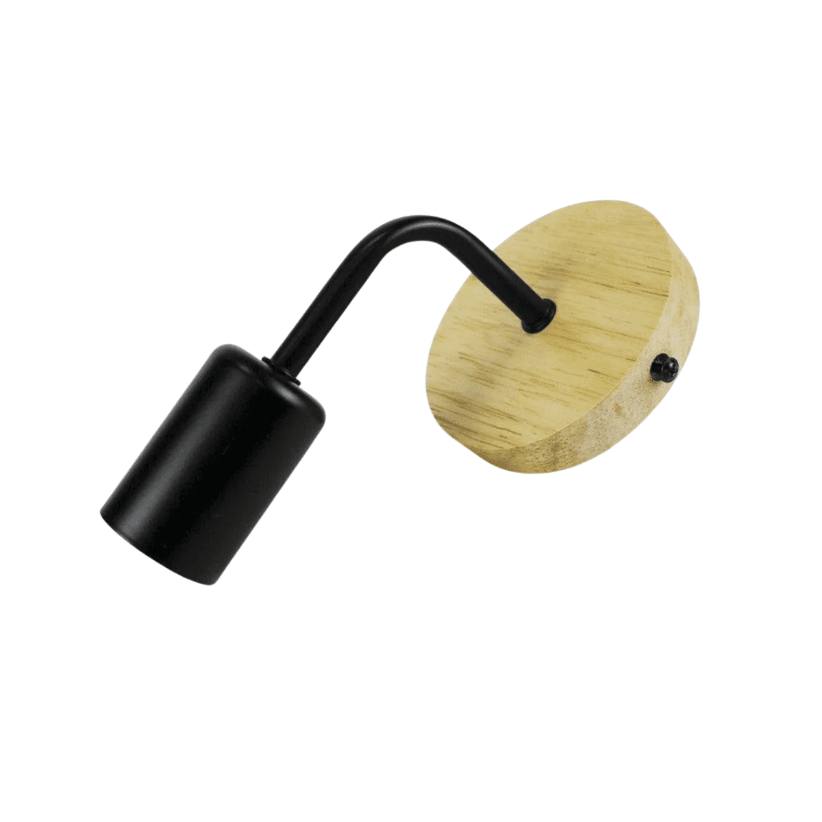 Aplique Negro Madera Porta Ampolleta E27 Modelo Ascella - Imagen 3