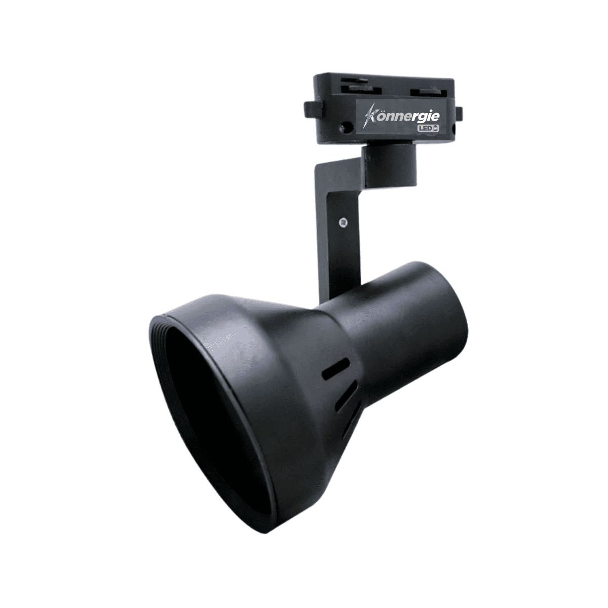 Foco Monofasico Negro Porta Ampolleta E27 Modelo Haedi