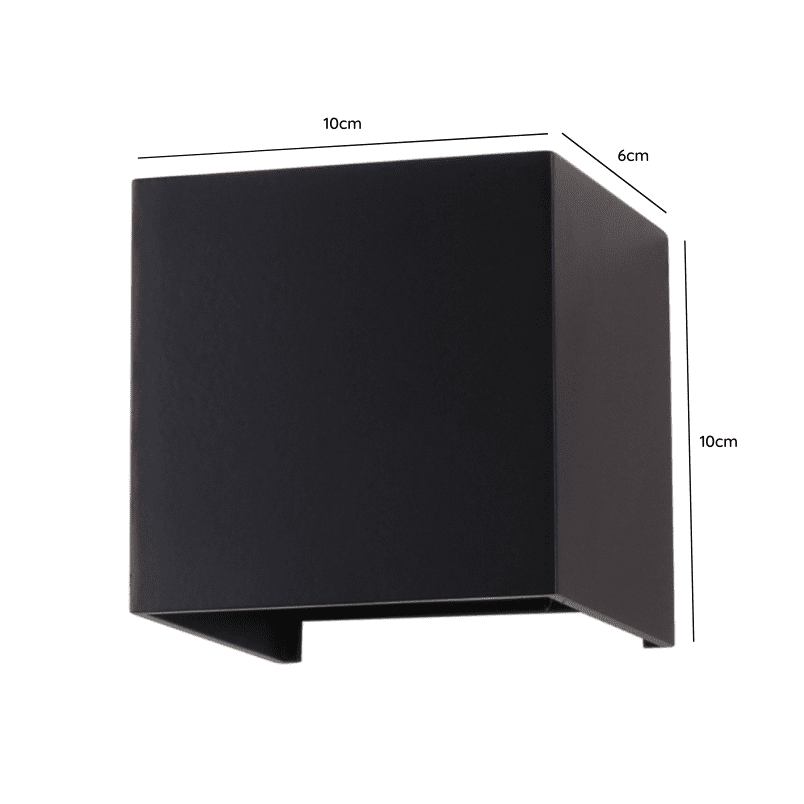 Aplique Led Doble 2x4w 3000k Negro Modelo Eos Ii - Imagen 2