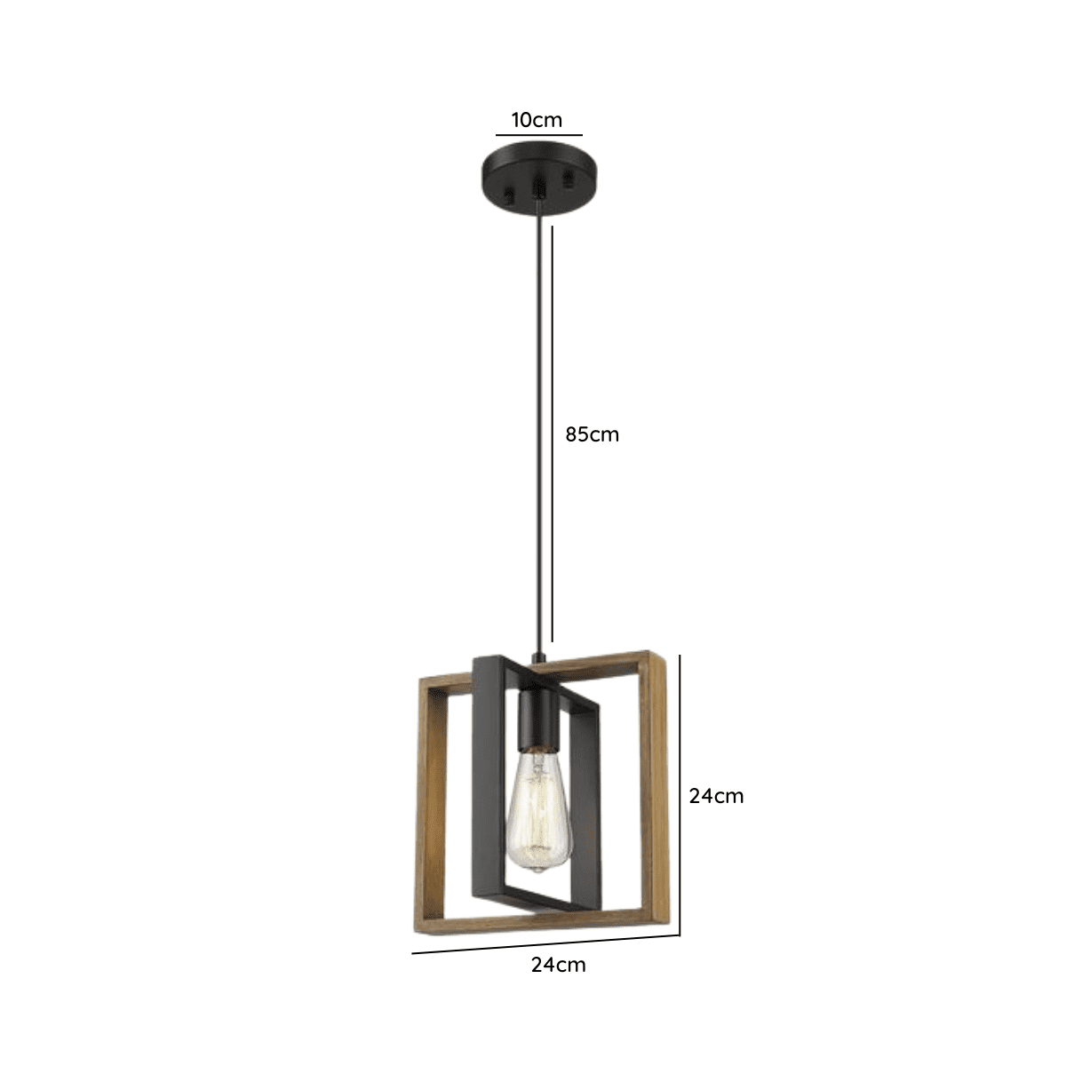 Lampara De Techo Porta Ampolleta E27 Modelo Chara - Imagen 2