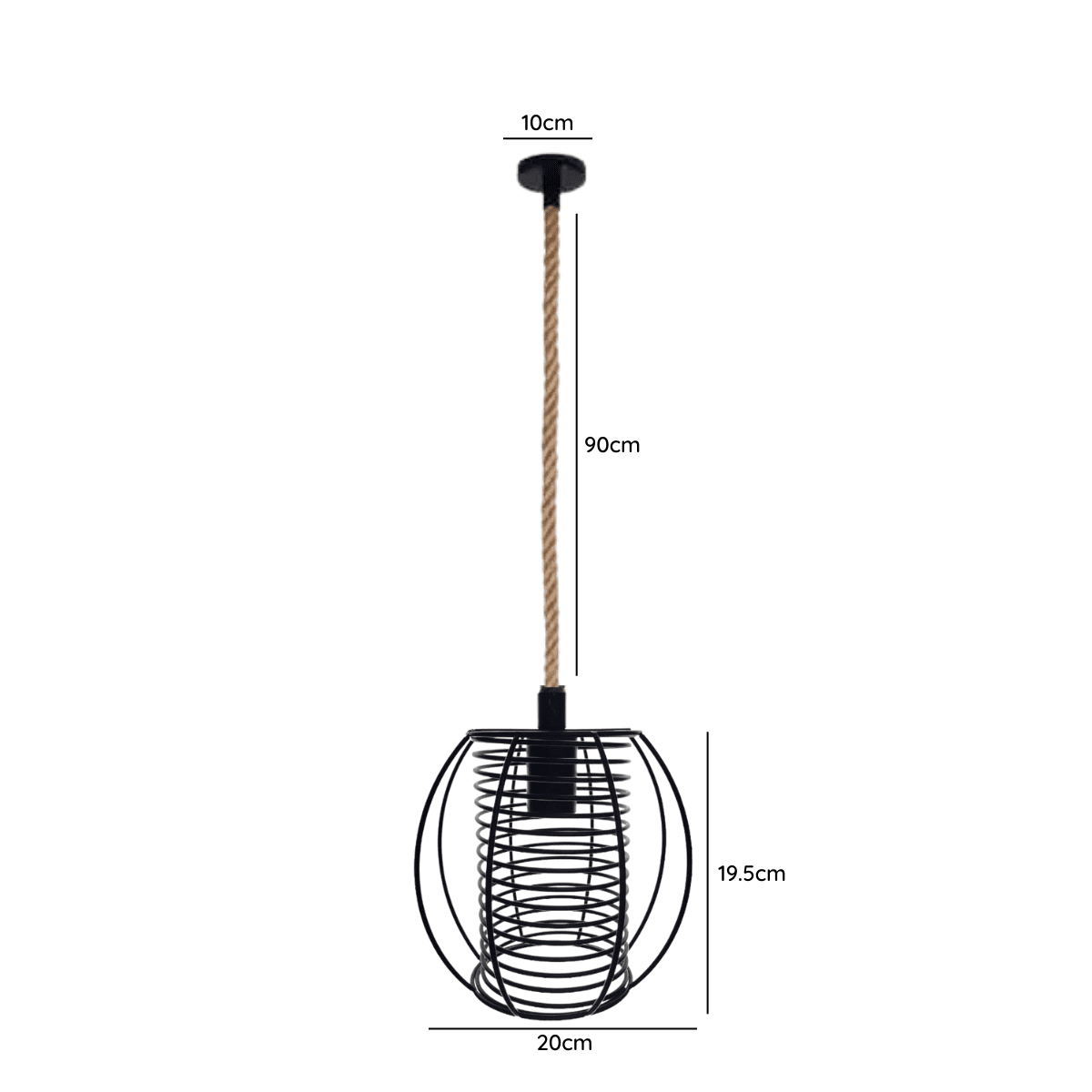 Lampara De Techo Porta Ampolleta E27 Modelo Yute Albali - Imagen 2