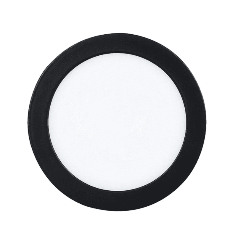 Panel Sobrepuesto Pro Negro Redondo 12w Neutro 4000k